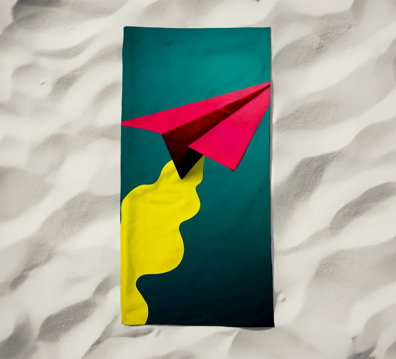Aereo di carta - Pop Art telo mare da ColorCrash Gallery