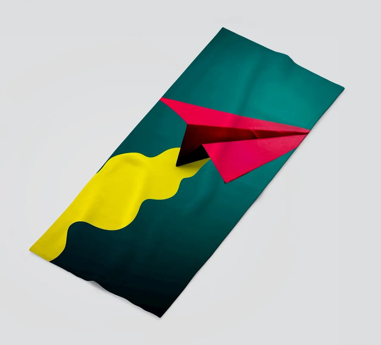 Aereo di carta - Pop Art telo mare da ColorCrash Gallery