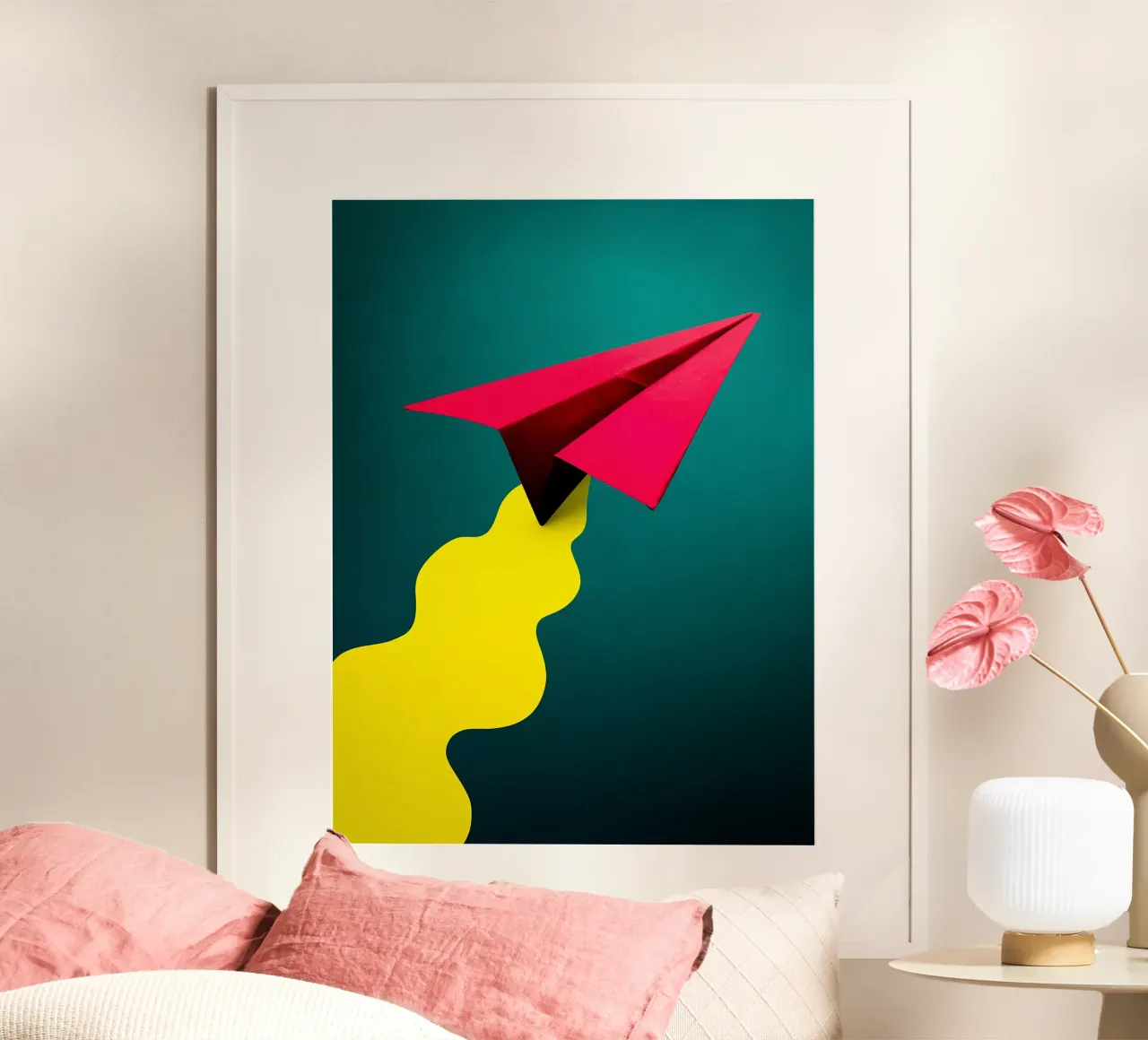 Aereo di carta - Pop Art poster da ColorCrash Gallery