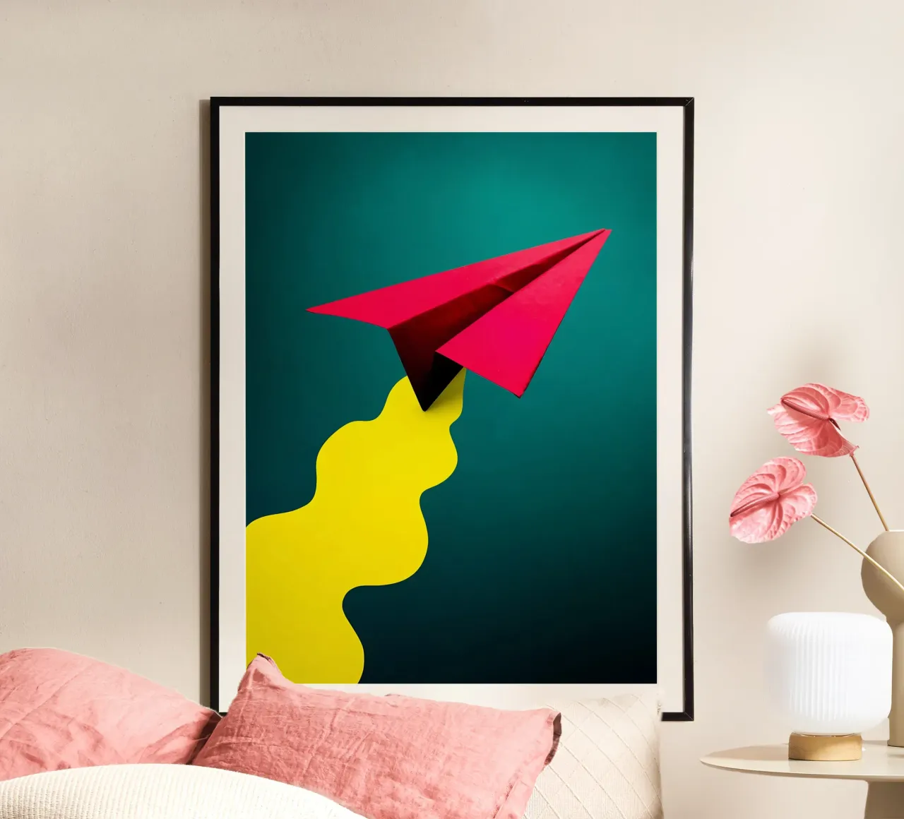 Aereo di carta - Pop Art poster da ColorCrash Gallery
