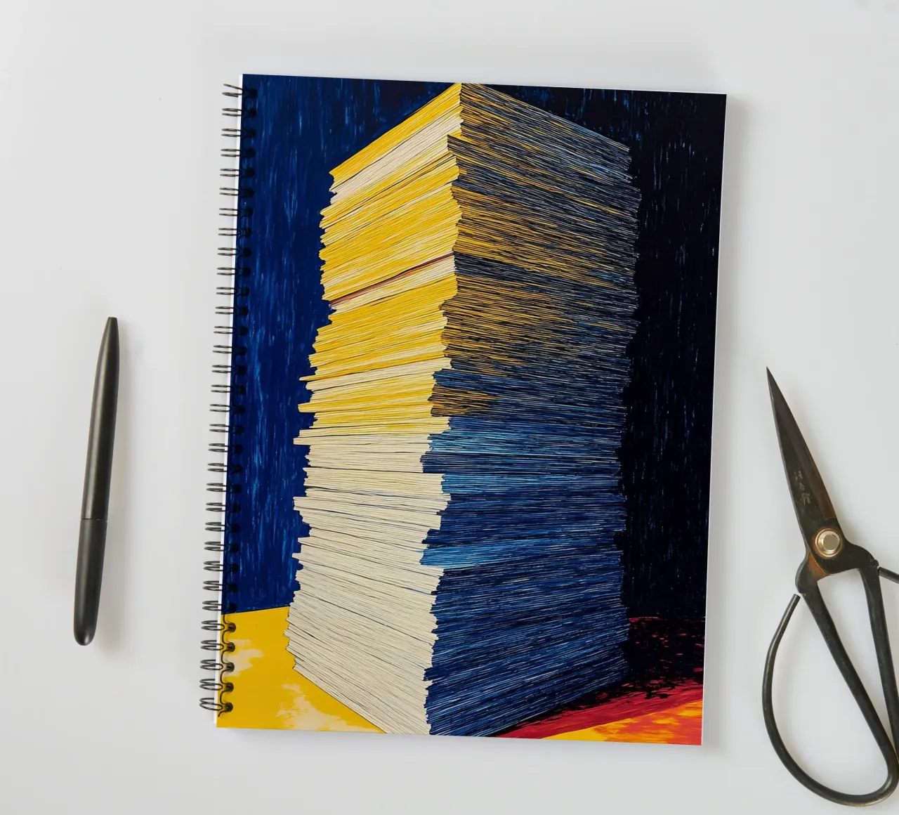 Stack Of Papers - Pop Art spiral notebook by ColorCrash Gallery
