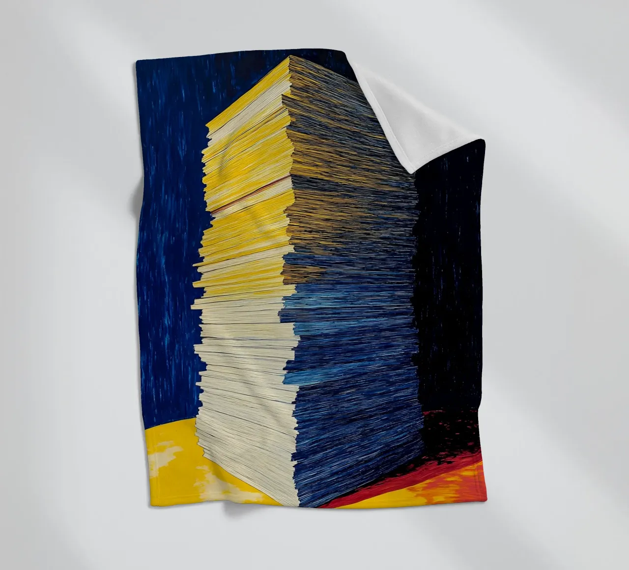 Stack Of Papers - Pop Art fleece blanket by ColorCrash Gallery