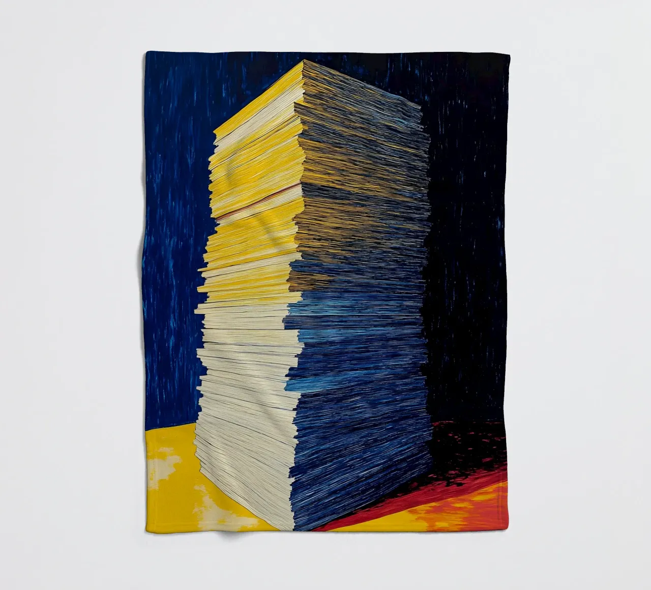 Stack Of Papers - Pop Art fleece blanket by ColorCrash Gallery
