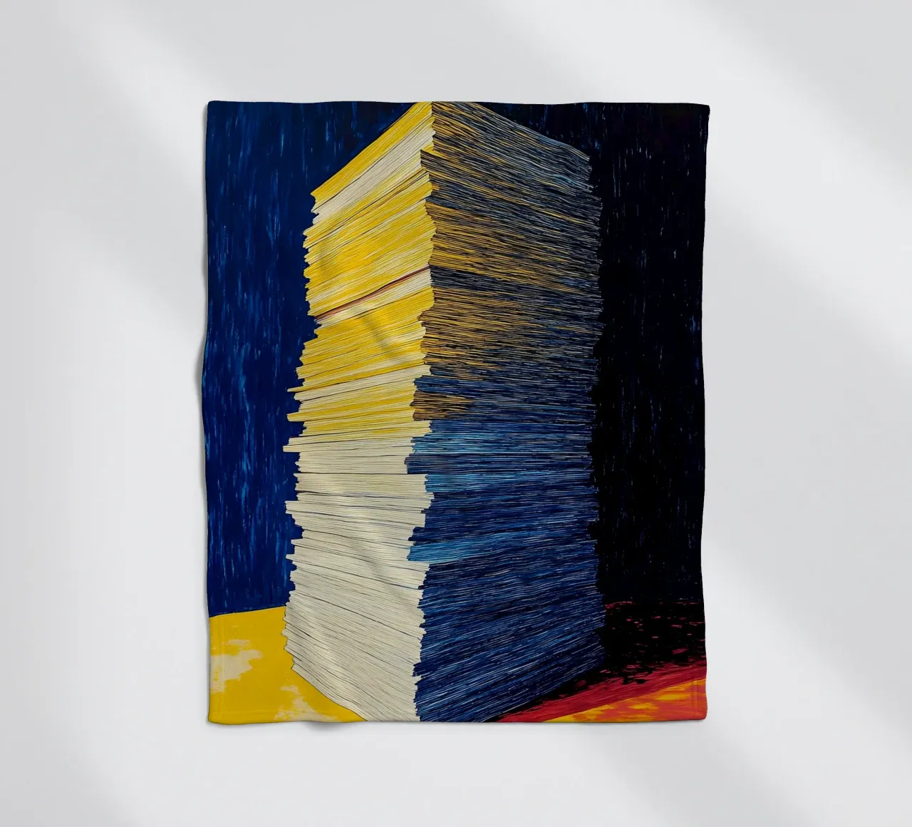 Stack Of Papers - Pop Art fleece blanket by ColorCrash Gallery