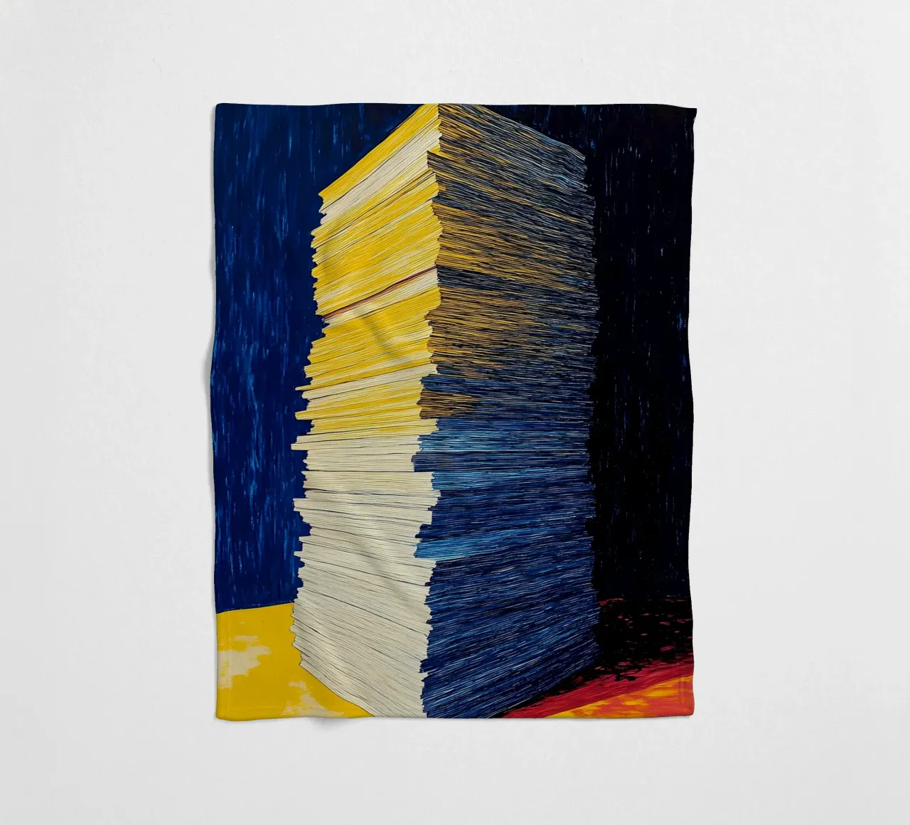 Stack Of Papers - Pop Art fleece blanket by ColorCrash Gallery