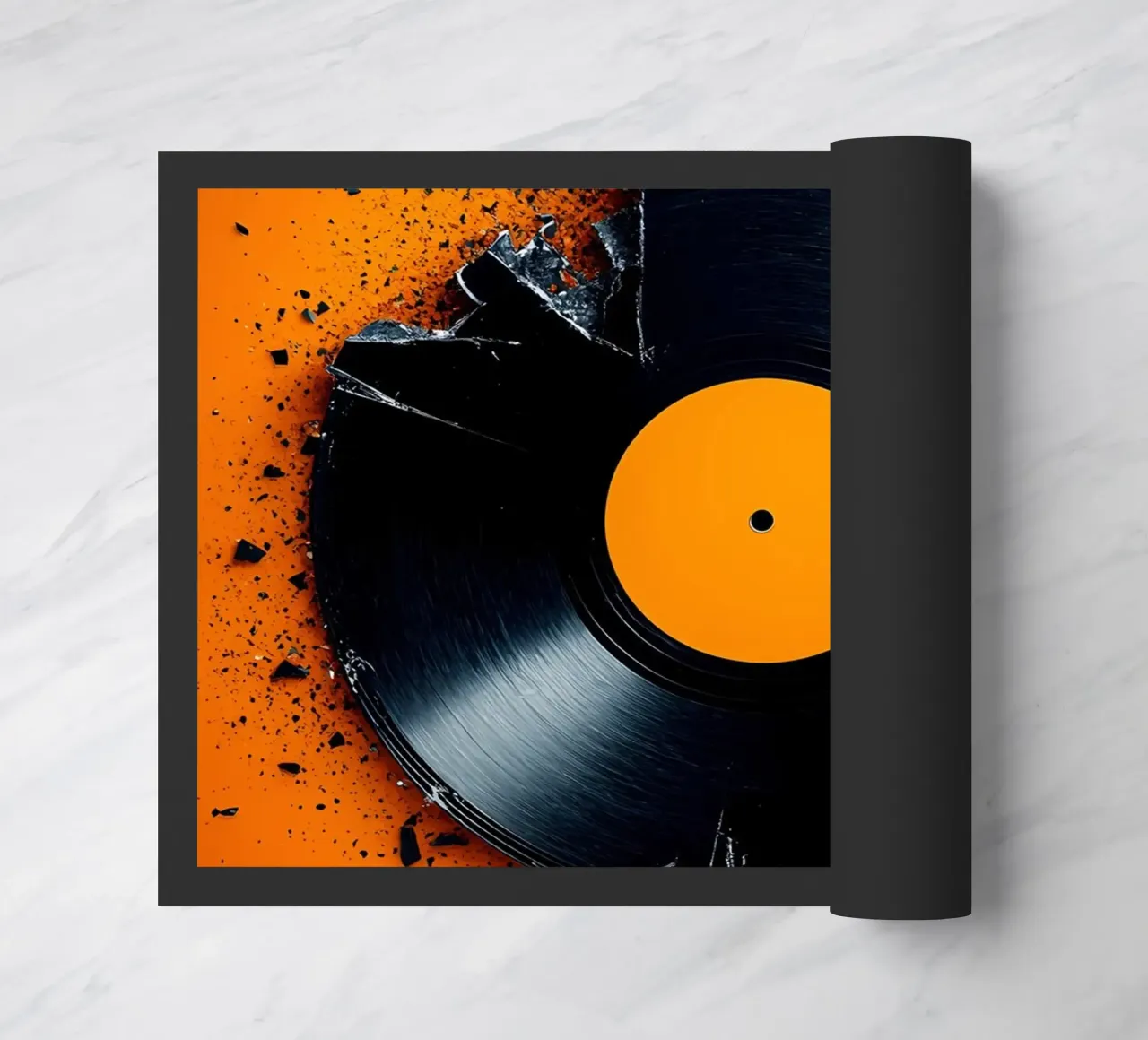 Disco in vinile rotto - Pop Art zerbino da ColorCrash Gallery