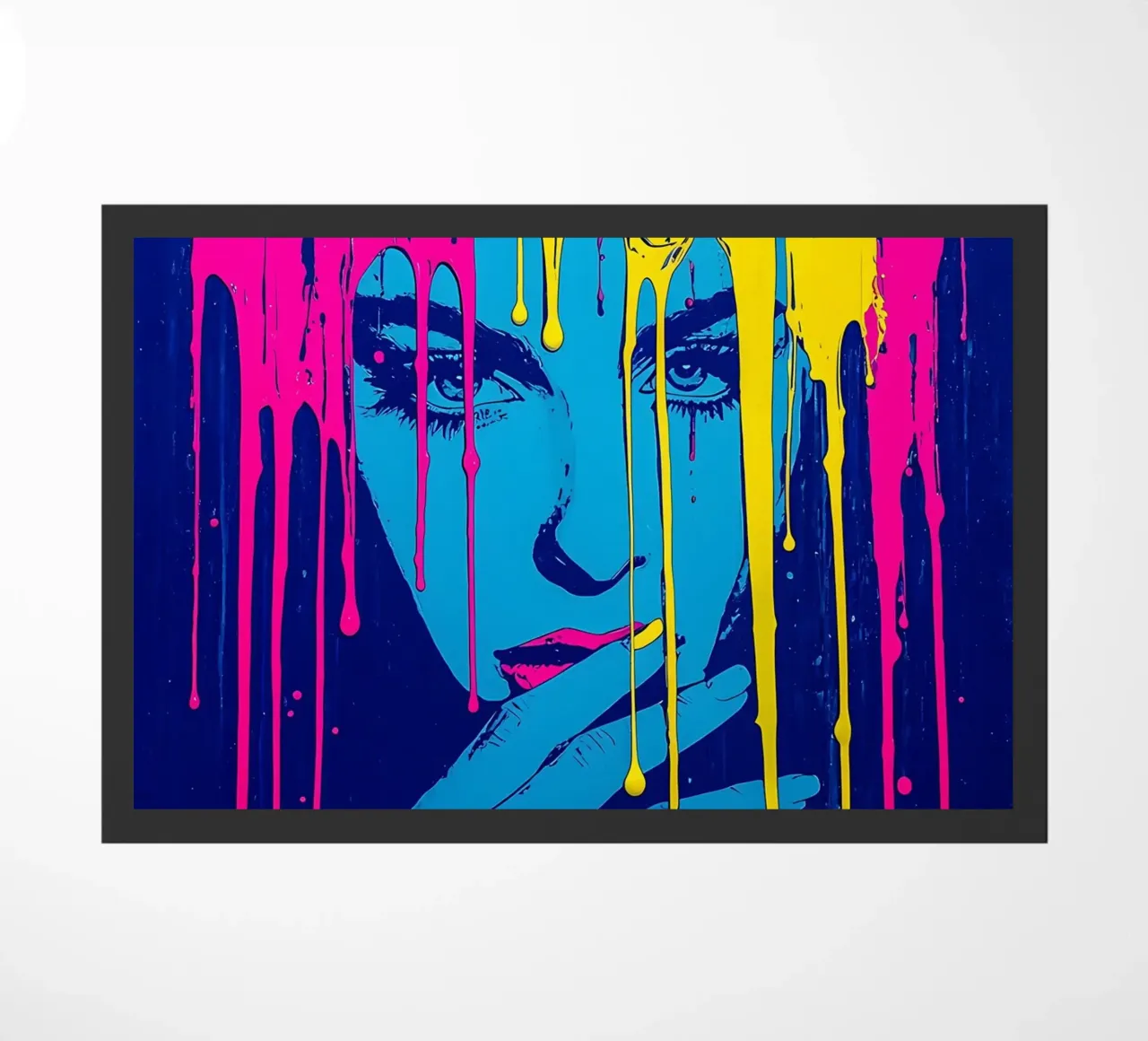 Donna dai colori sgocciolanti - Pop Art zerbino da ColorCrash Gallery