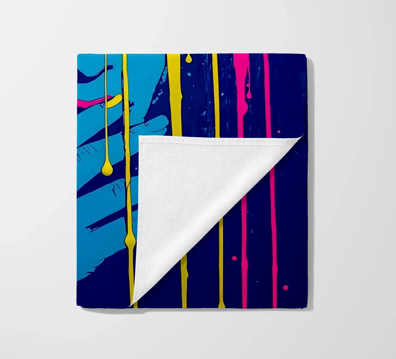 Donna dai colori sgocciolanti - Pop Art telo mare da ColorCrash Gallery