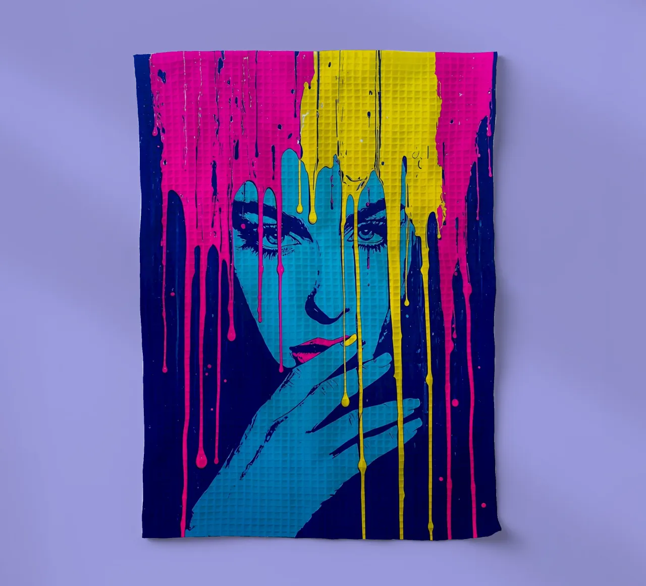 Donna dai colori sgocciolanti - Pop Art canovaccio da cucina da ColorCrash Gallery