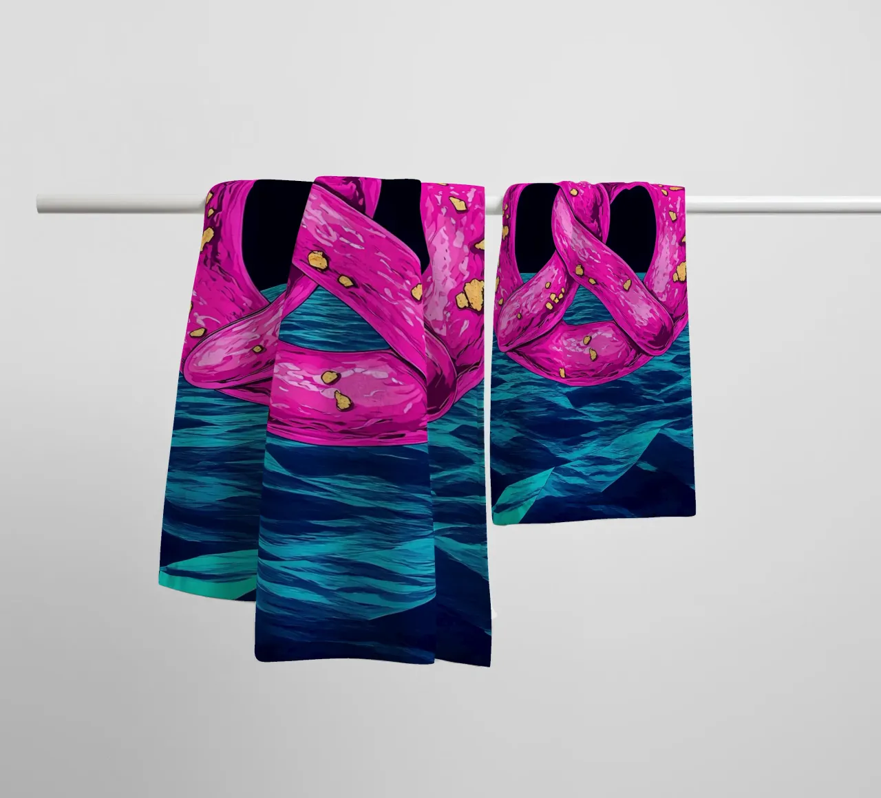 Pretzel - Pop Art asciugamano da bagno da ColorCrash Gallery