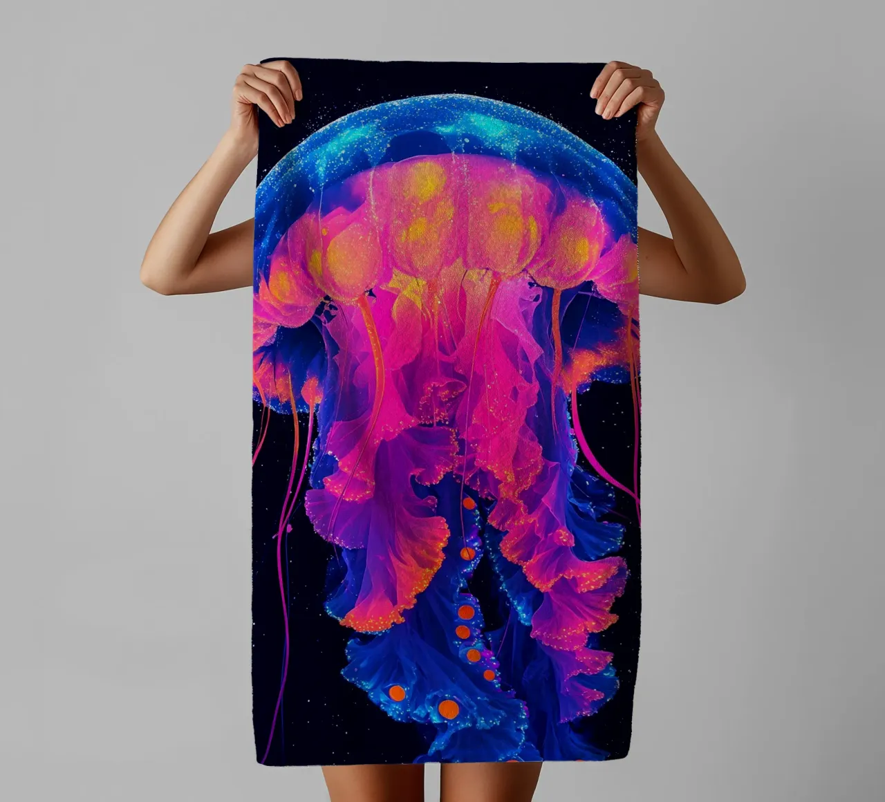 Jellyfish - Pop Art towel by ColorCrash Gallery
