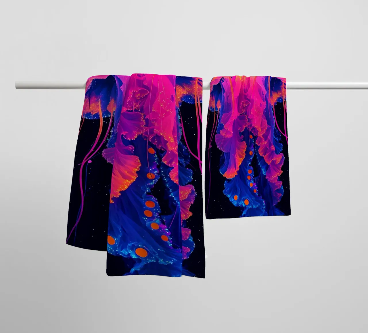 Jellyfish - Pop Art towel by ColorCrash Gallery