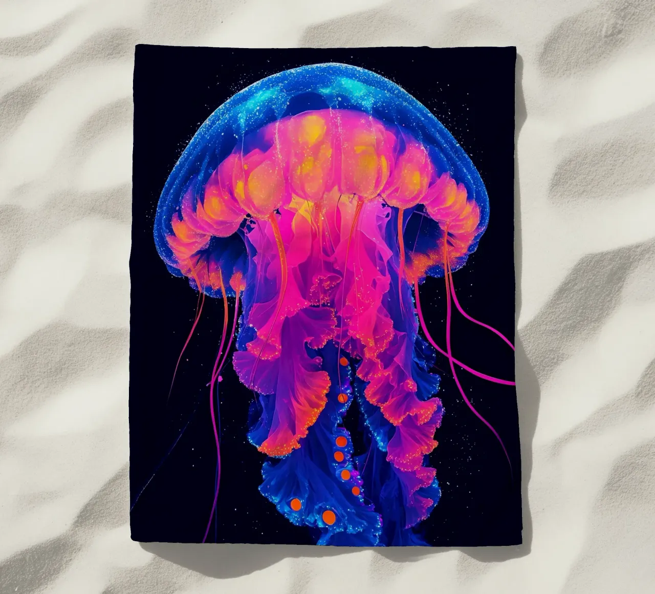 Jellyfish - Pop Art beach towel by ColorCrash Gallery