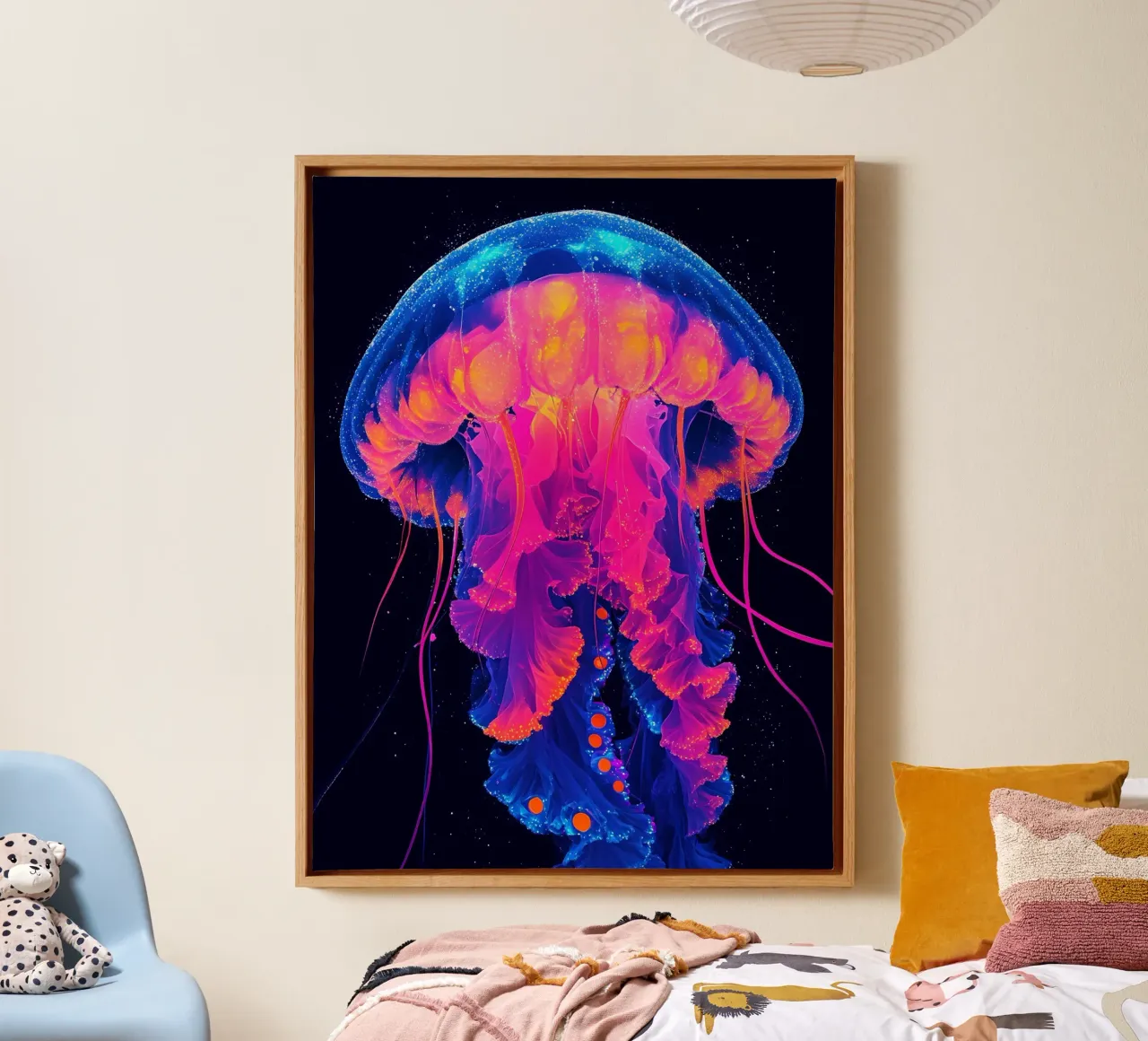 Meduse - Pop Art tela con Cornice a cassetta da ColorCrash Gallery