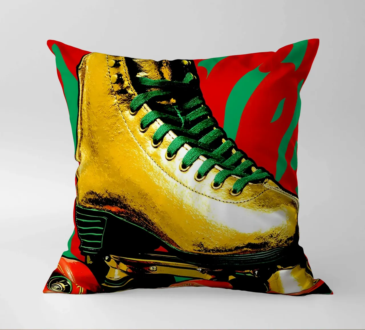 Pattini a rotelle - Pop Art cuscino da ColorCrash Gallery