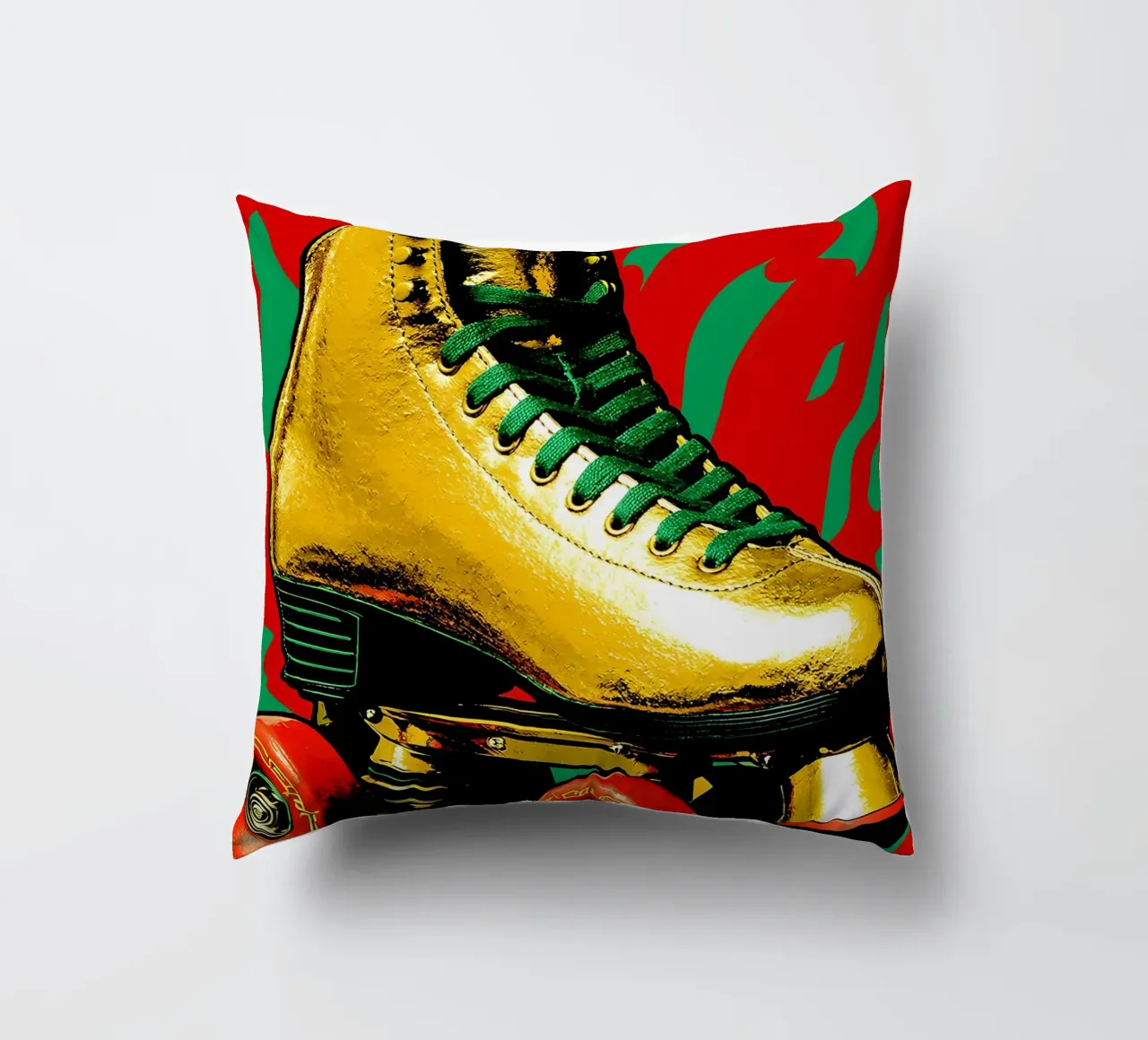 Pattini a rotelle - Pop Art cuscino da ColorCrash Gallery
