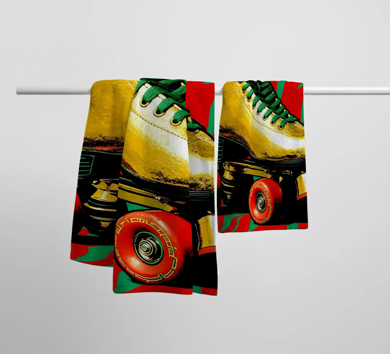 Pattini a rotelle - Pop Art asciugamano da bagno da ColorCrash Gallery