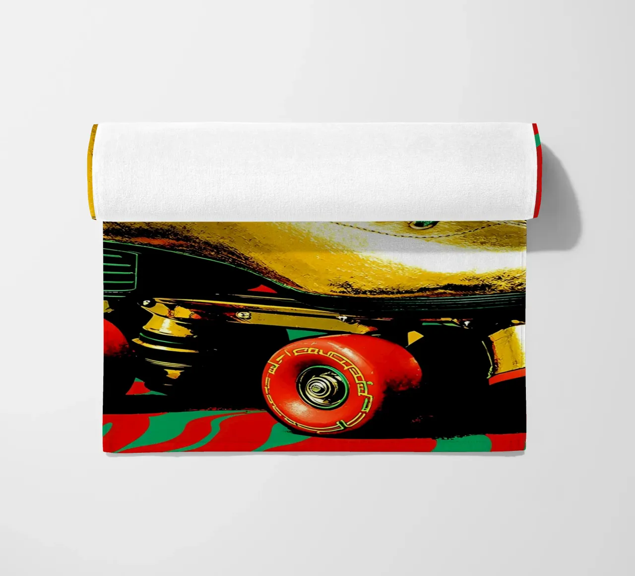 Pattini a rotelle - Pop Art telo mare da ColorCrash Gallery