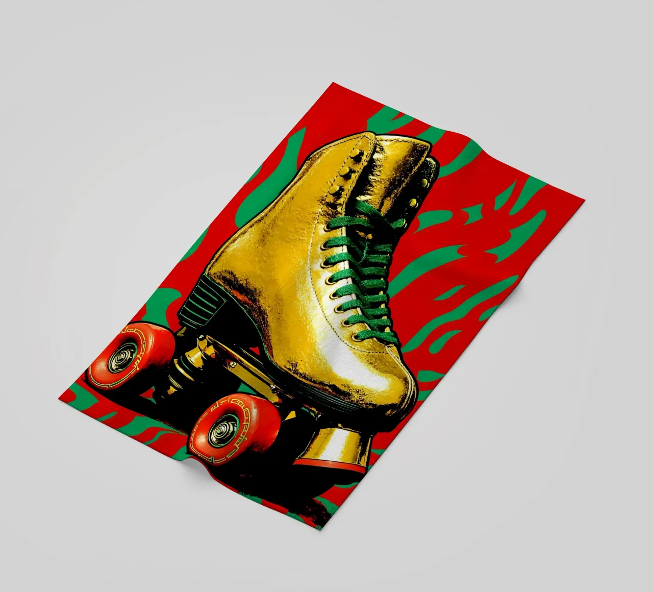 Pattini a rotelle - Pop Art telo mare da ColorCrash Gallery