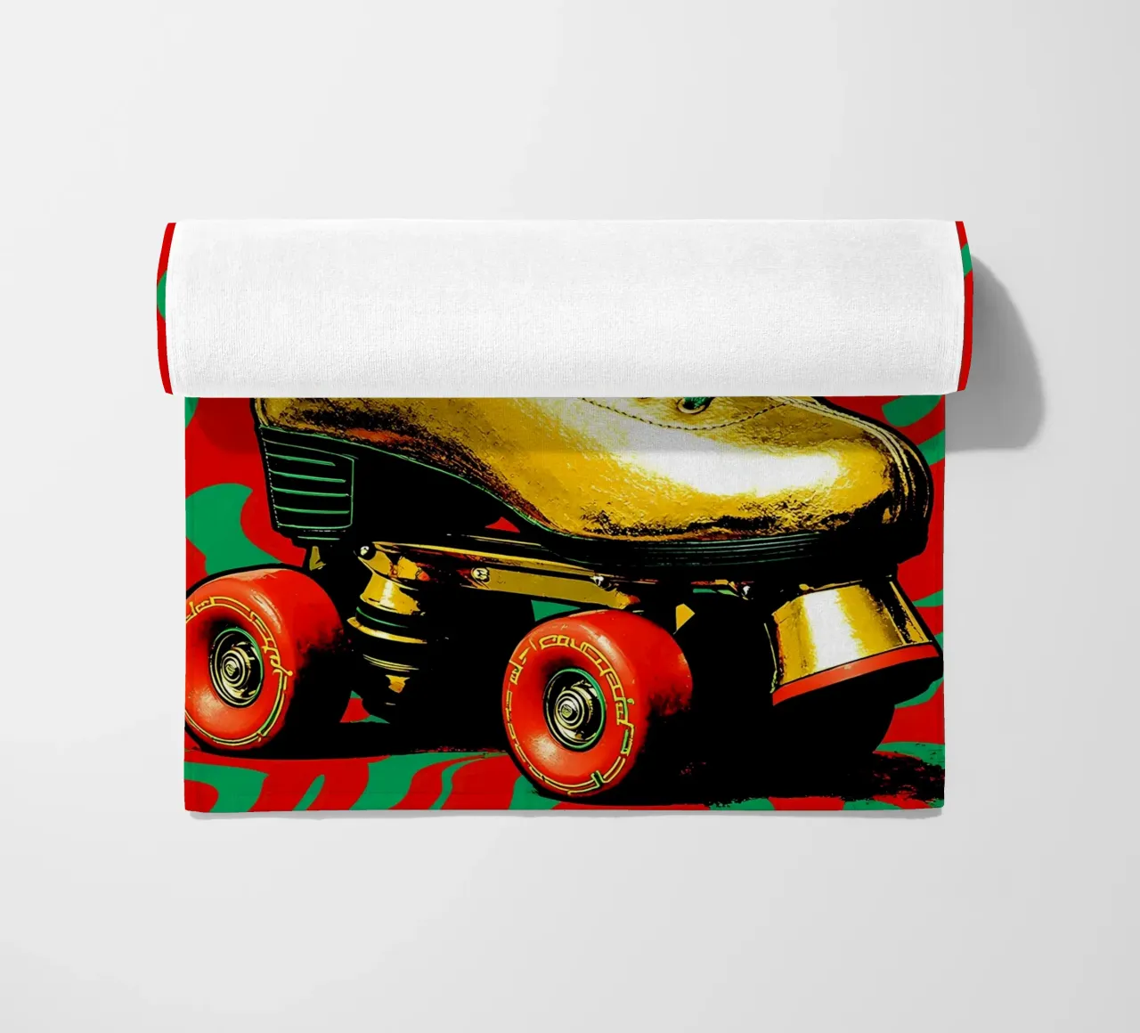 Pattini a rotelle - Pop Art telo mare da ColorCrash Gallery