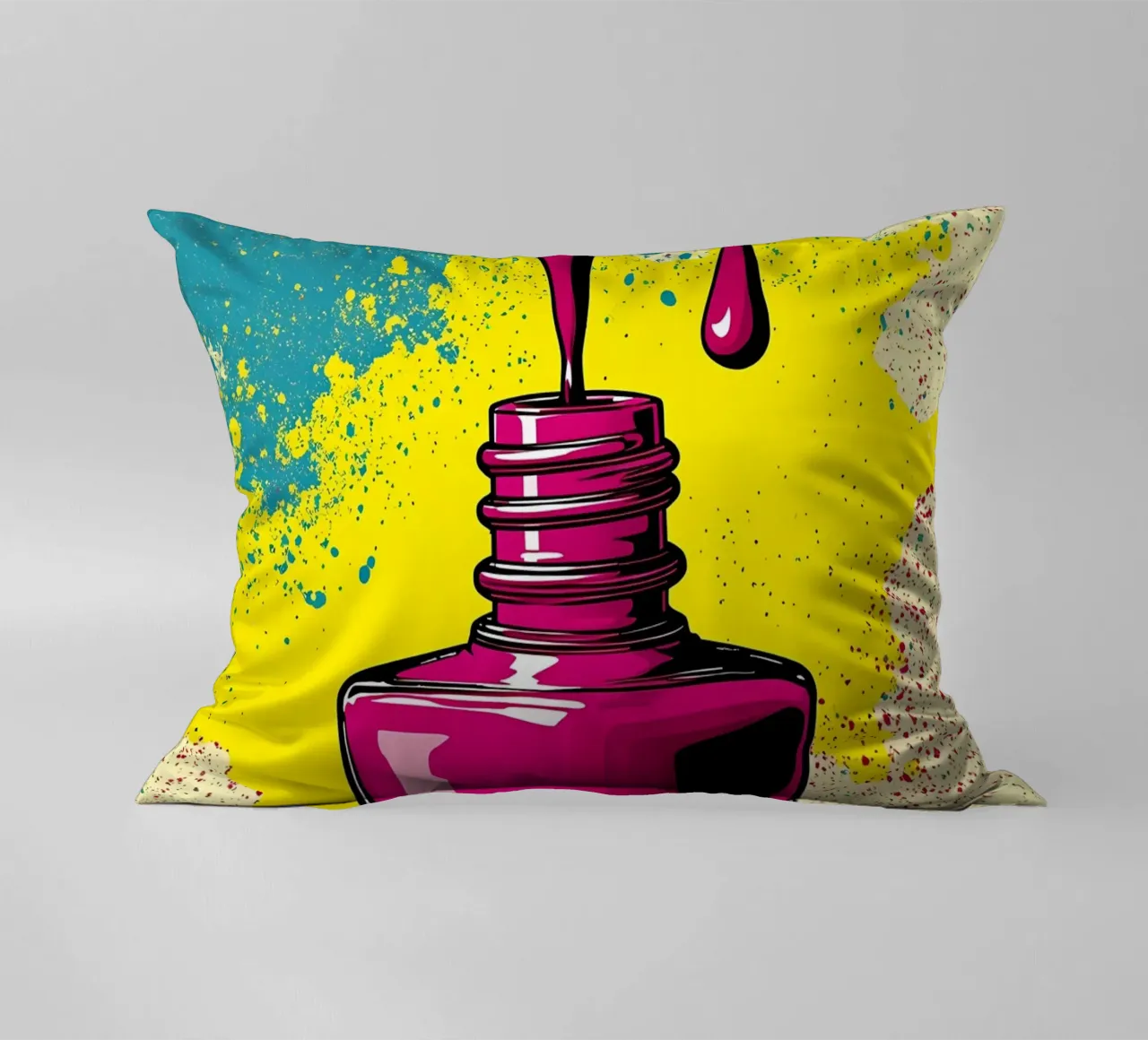 Bottiglia di smalto per unghie - Pop Art cuscino da ColorCrash Gallery