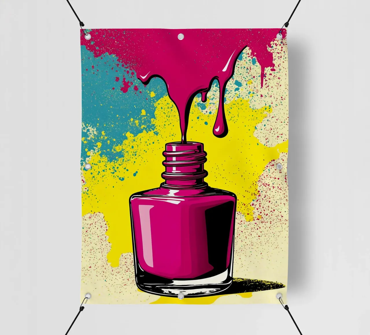 Bottiglia di smalto per unghie - Pop Art telo in pvc da ColorCrash Gallery