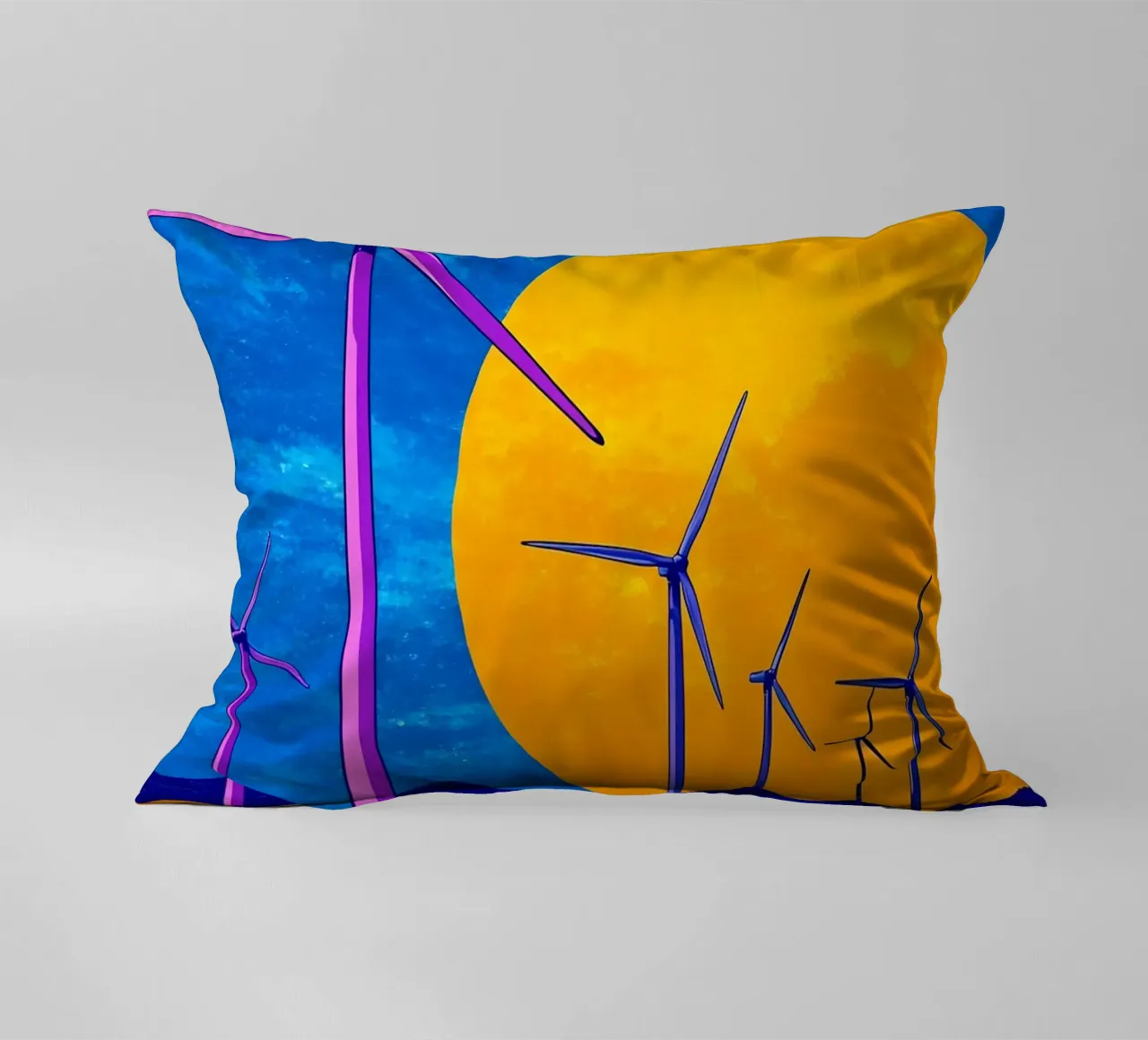 Turbine eoliche - Pop Art cuscino da ColorCrash Gallery