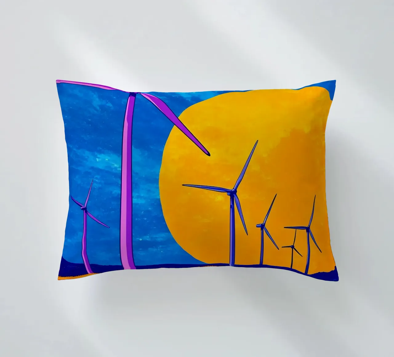 Turbine eoliche - Pop Art cuscino da ColorCrash Gallery