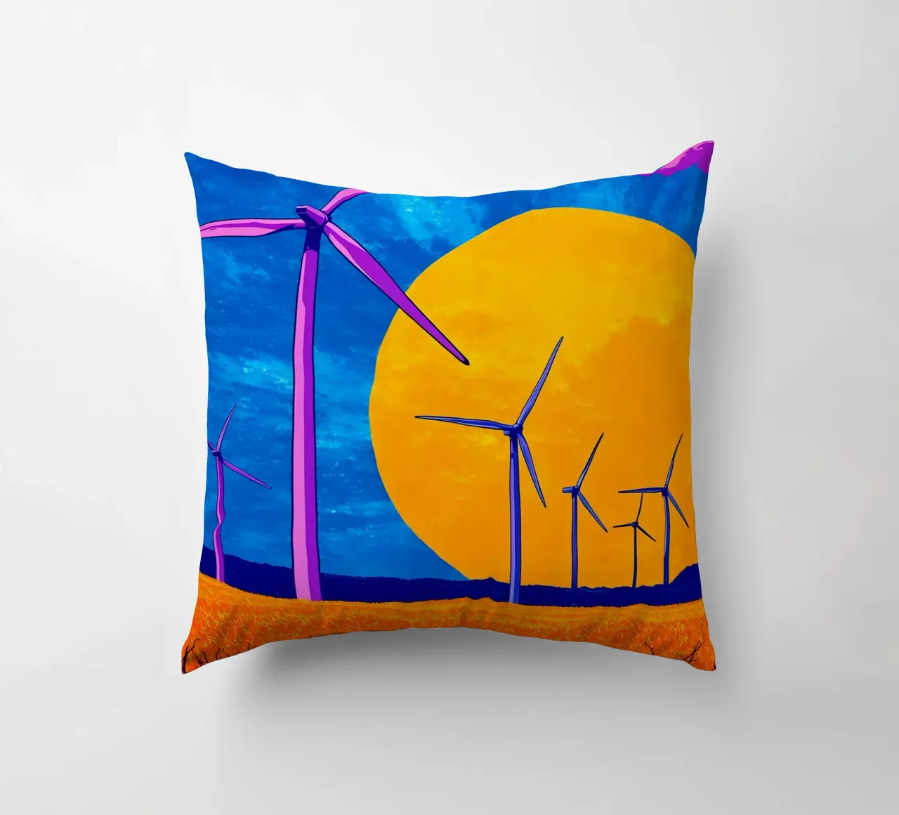 Turbine eoliche - Pop Art cuscino da ColorCrash Gallery