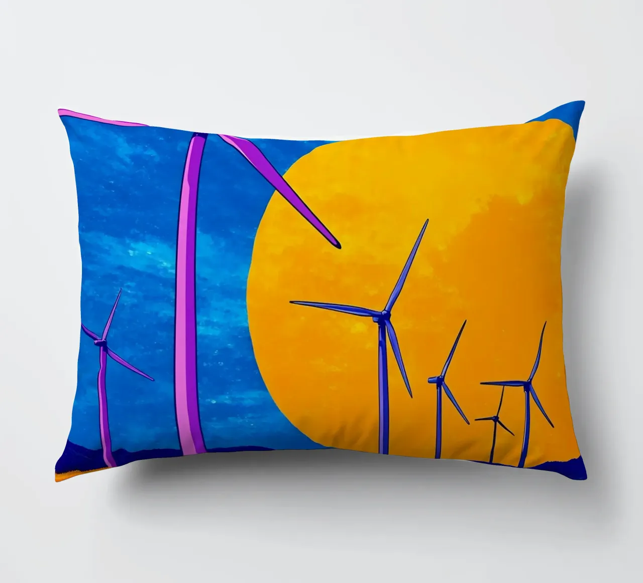 Turbine eoliche - Pop Art cuscino da ColorCrash Gallery