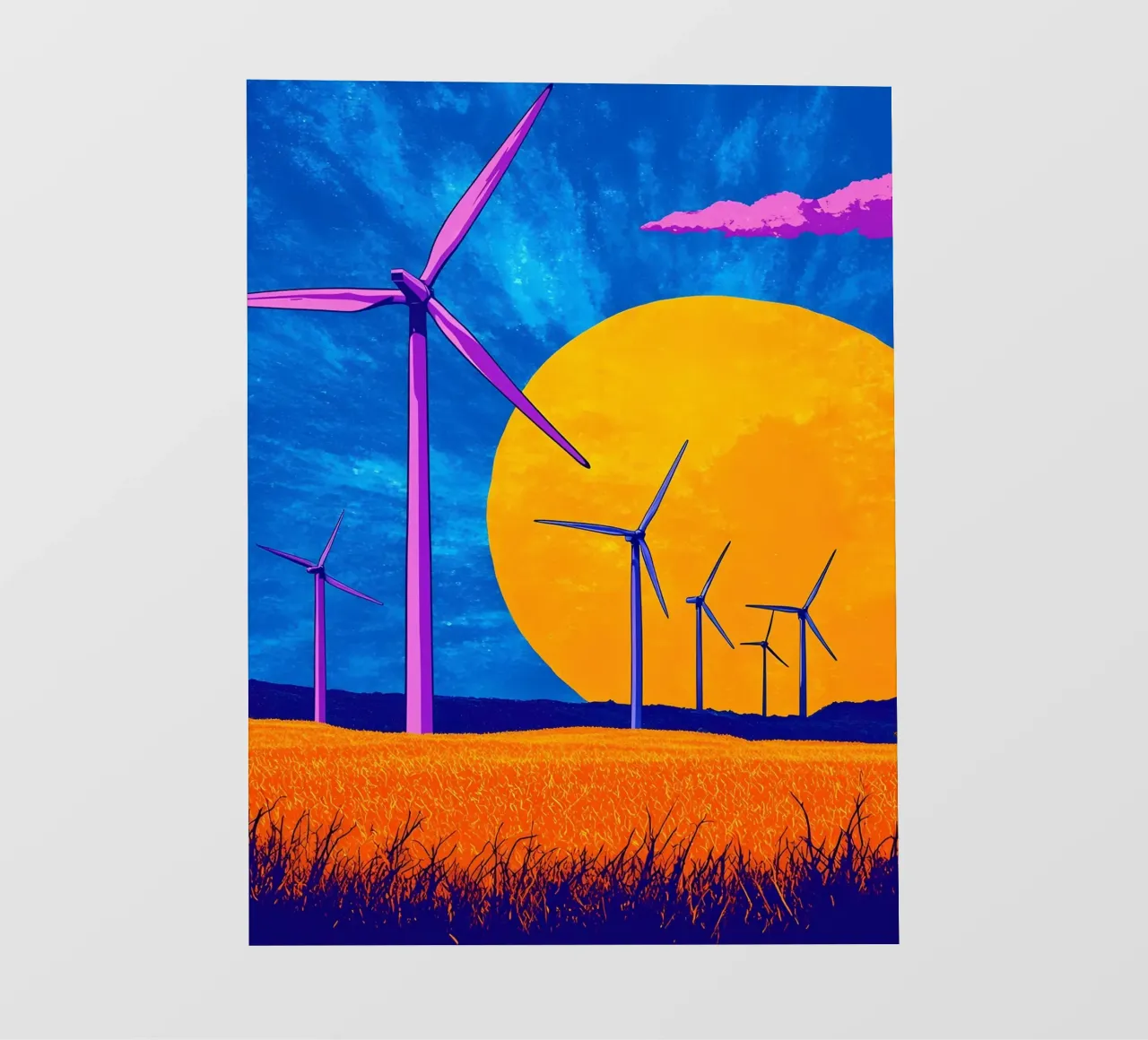 Turbine eoliche - Pop Art pellicola backlit da ColorCrash Gallery