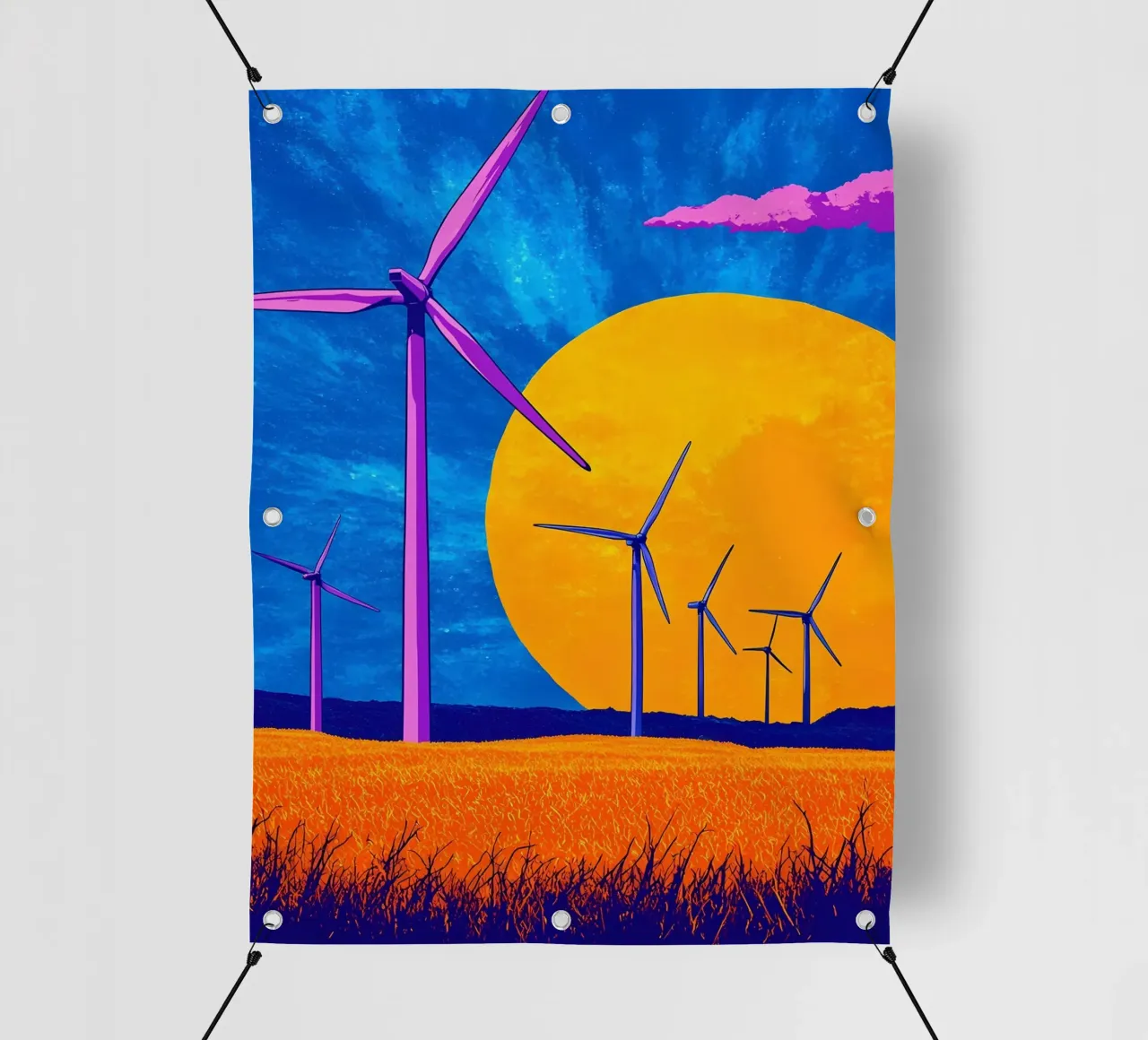 Turbine eoliche - Pop Art telo in pvc da ColorCrash Gallery