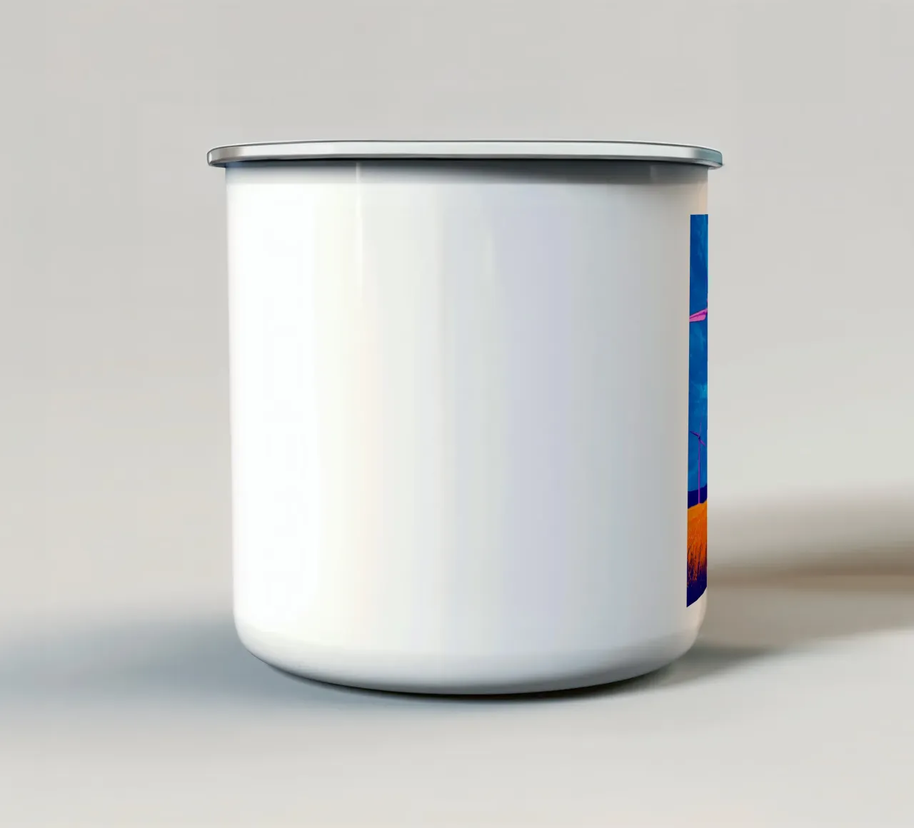 Turbine eoliche - Pop Art tazza in smalto da ColorCrash Gallery