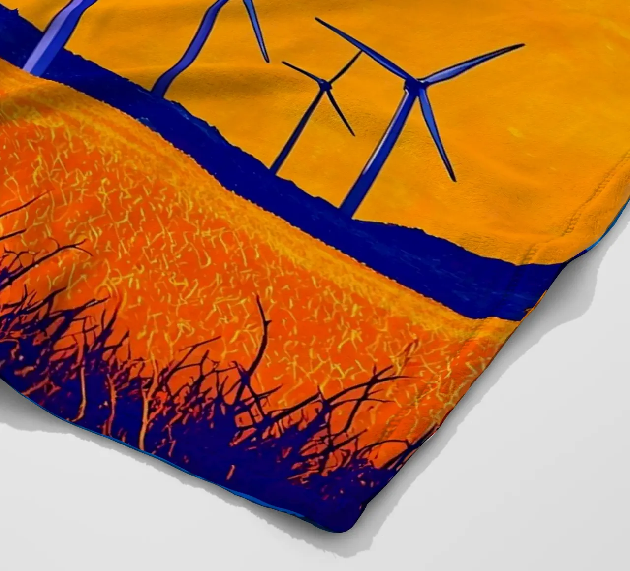 Turbine eoliche - Pop Art coperta in pile da ColorCrash Gallery