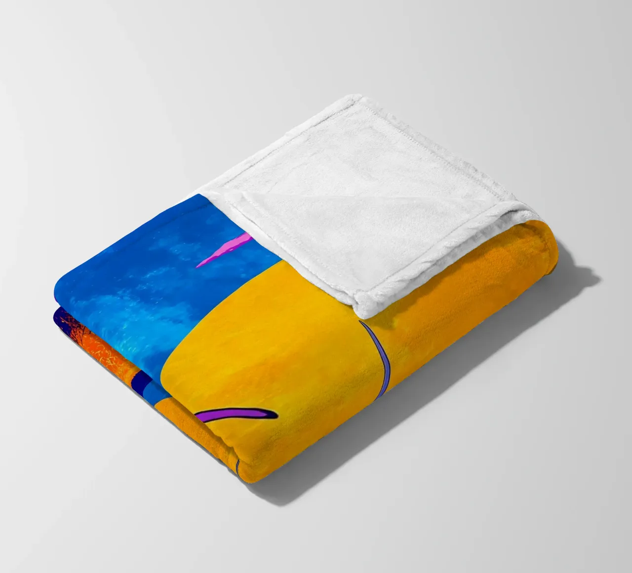 Turbine eoliche - Pop Art coperta in pile da ColorCrash Gallery
