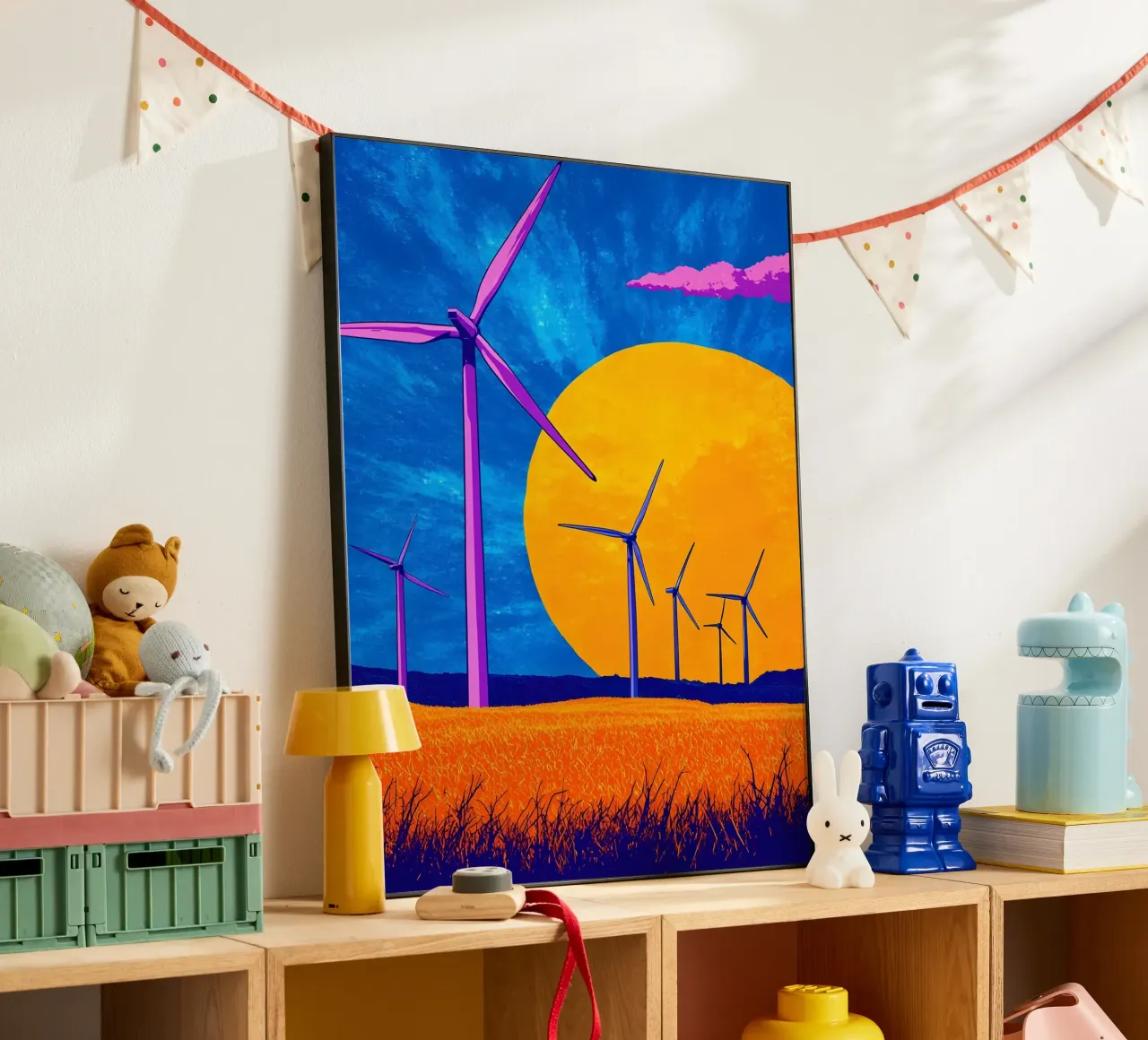 Turbine eoliche - Pop Art alluminio dibond da ColorCrash Gallery