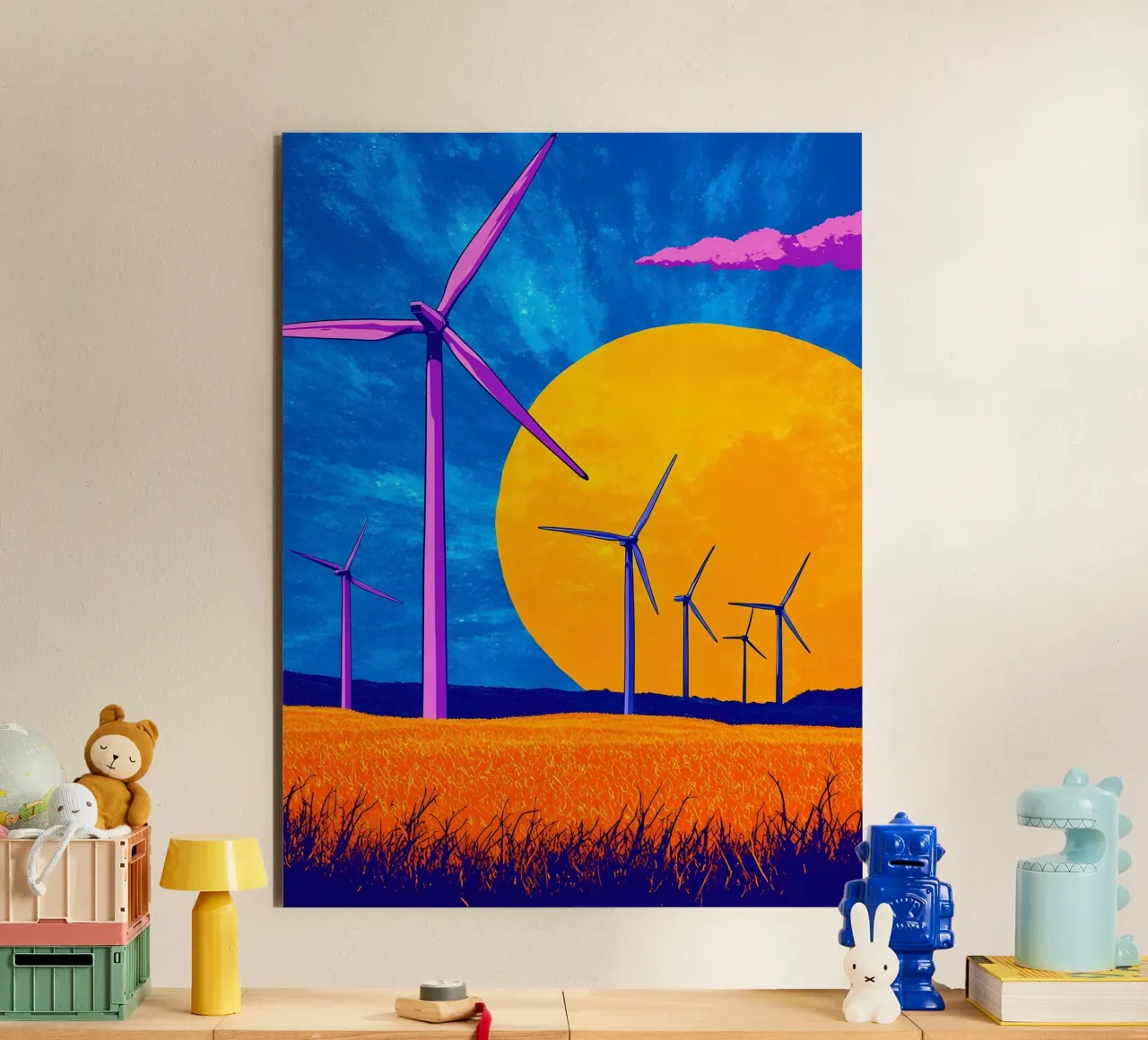 Turbine eoliche - Pop Art alluminio dibond da ColorCrash Gallery