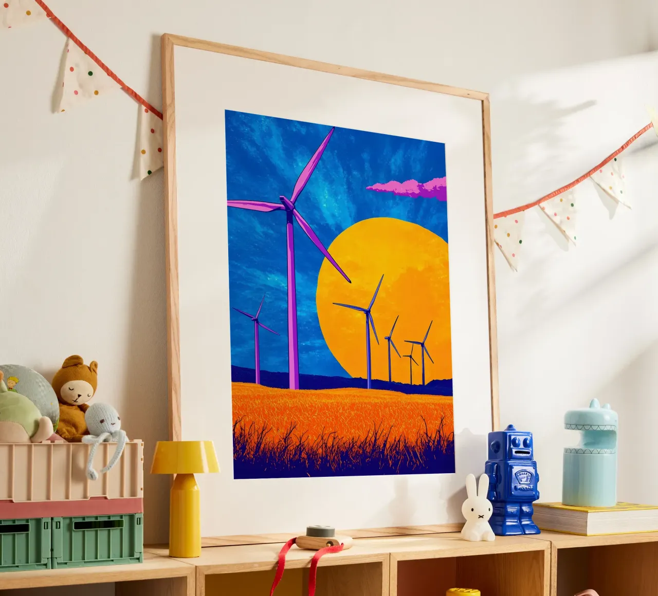 Turbine eoliche - Pop Art carta hahnemühle da ColorCrash Gallery
