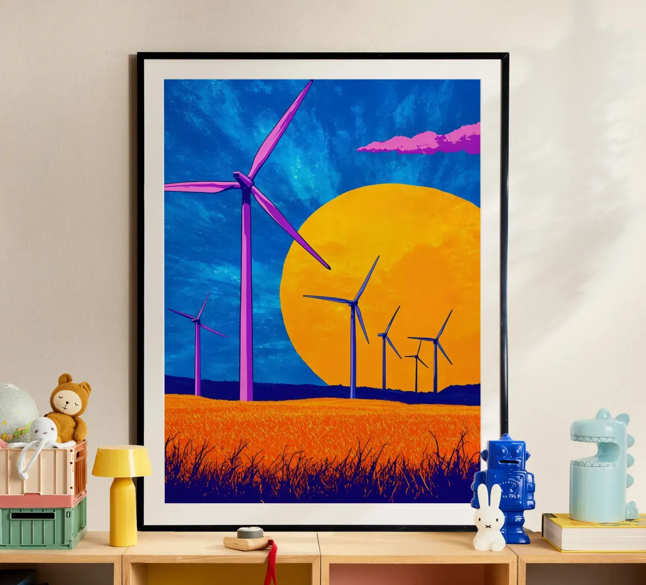 Turbine eoliche - Pop Art carta hahnemühle da ColorCrash Gallery