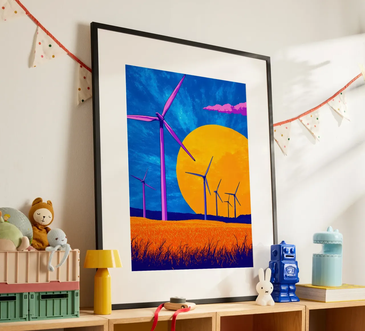 Turbine eoliche - Pop Art carta hahnemühle da ColorCrash Gallery