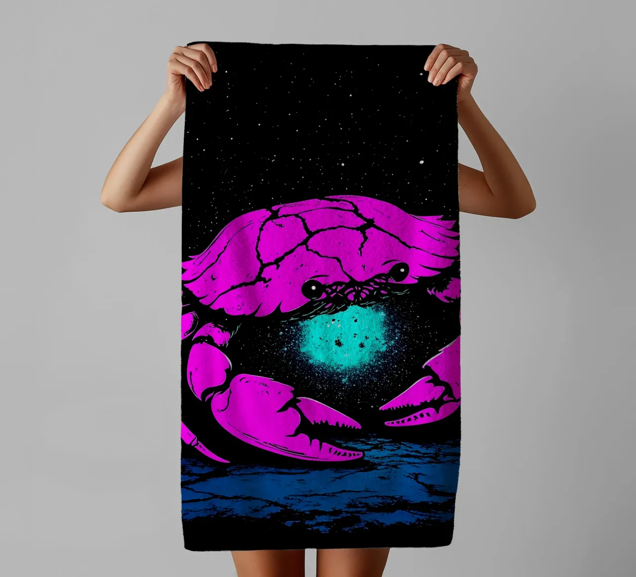 Granchio - Pop Art asciugamano da bagno da ColorCrash Gallery