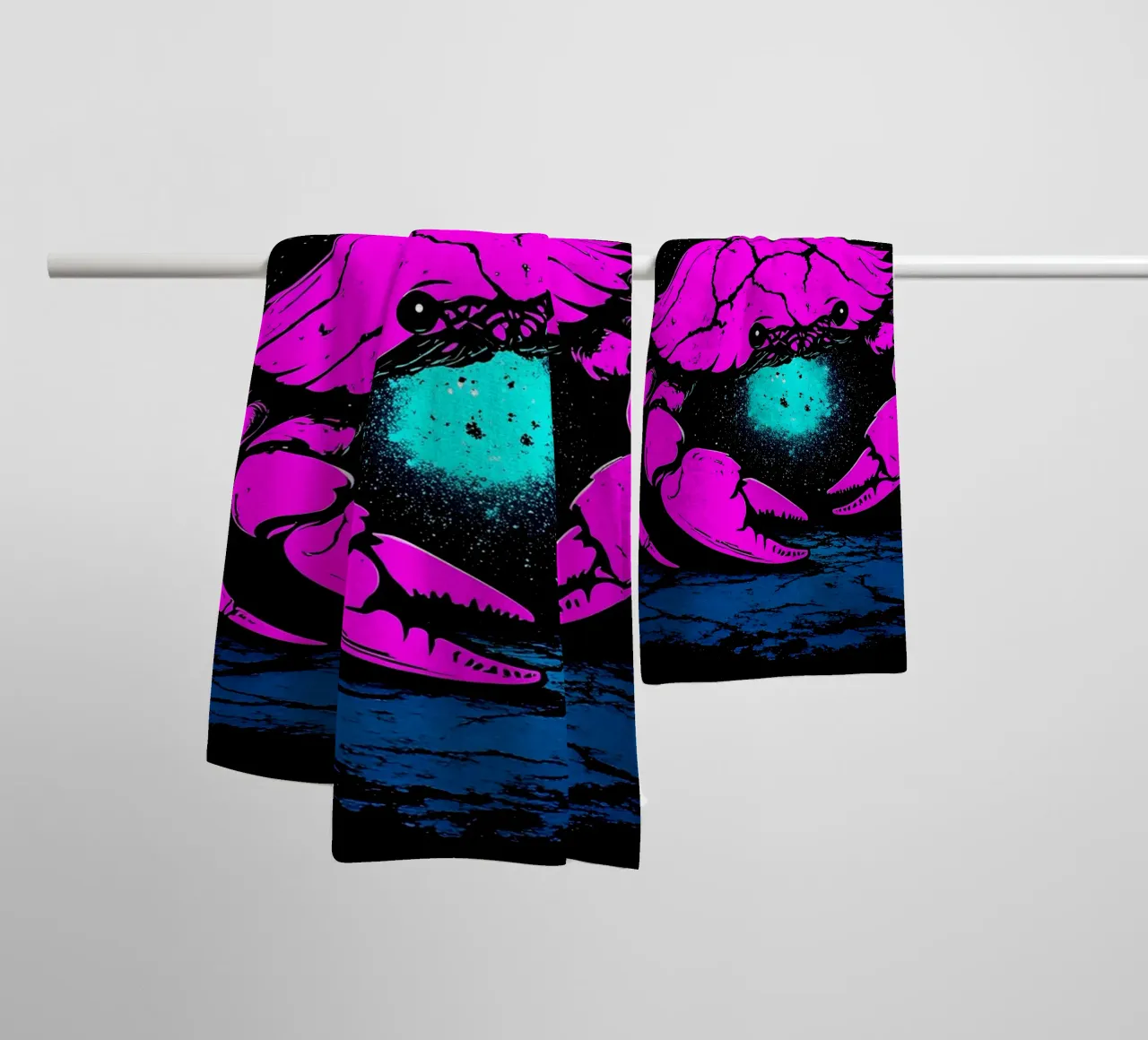 Granchio - Pop Art asciugamano da bagno da ColorCrash Gallery