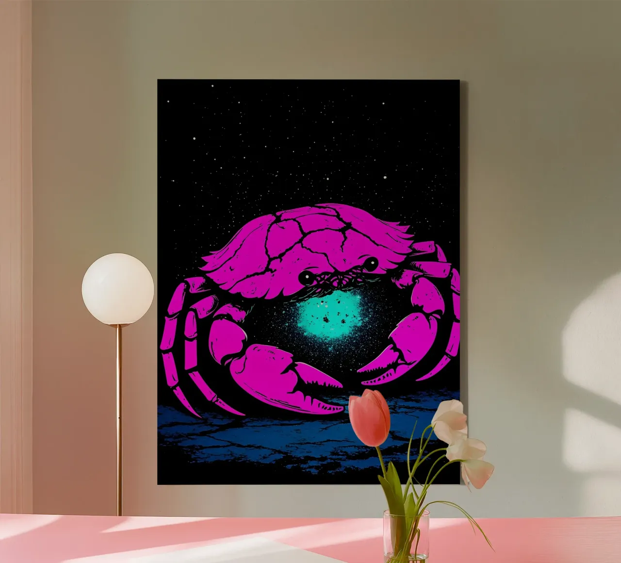 Granchio - Pop Art tela con Cornice a cassetta da ColorCrash Gallery