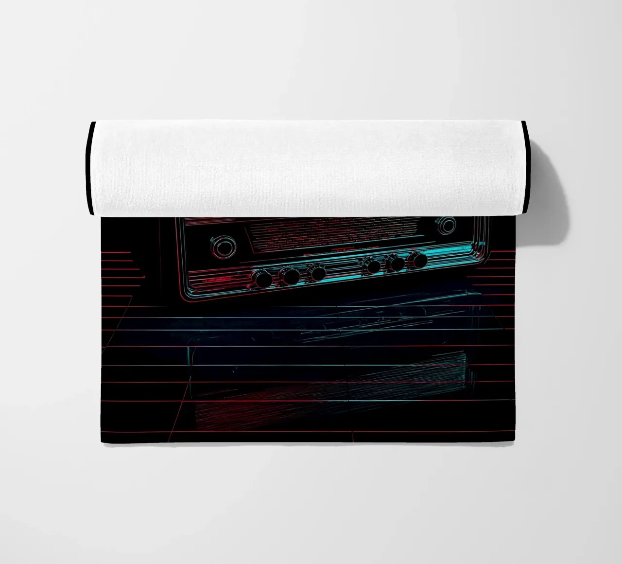 Vintage Radio - Pop Art beach towel by ColorCrash Gallery