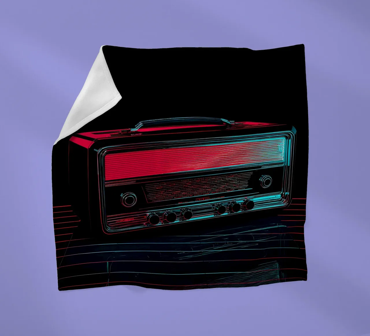 Radio d'epoca - Pop Art coperta in pile da ColorCrash Gallery