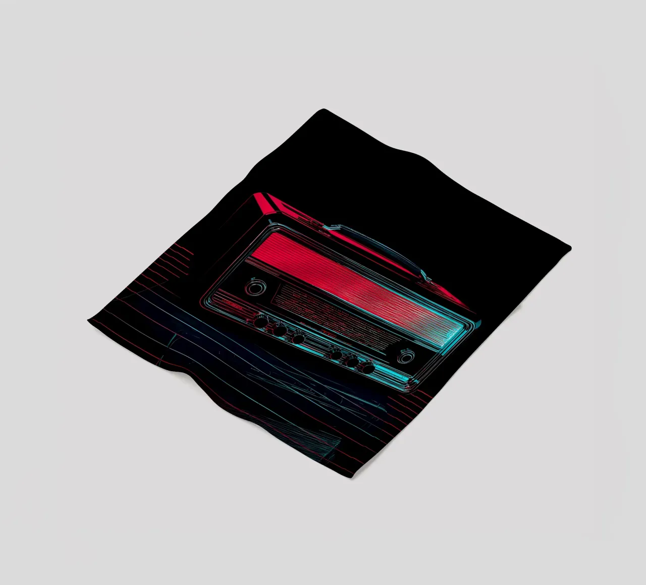 Radio d'epoca - Pop Art coperta in pile da ColorCrash Gallery