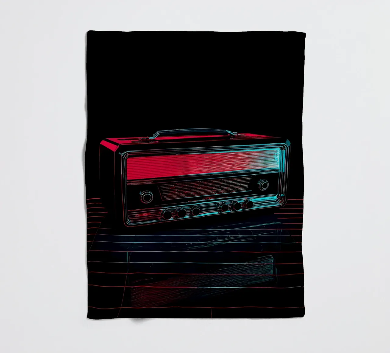 Radio d'epoca - Pop Art coperta in pile da ColorCrash Gallery