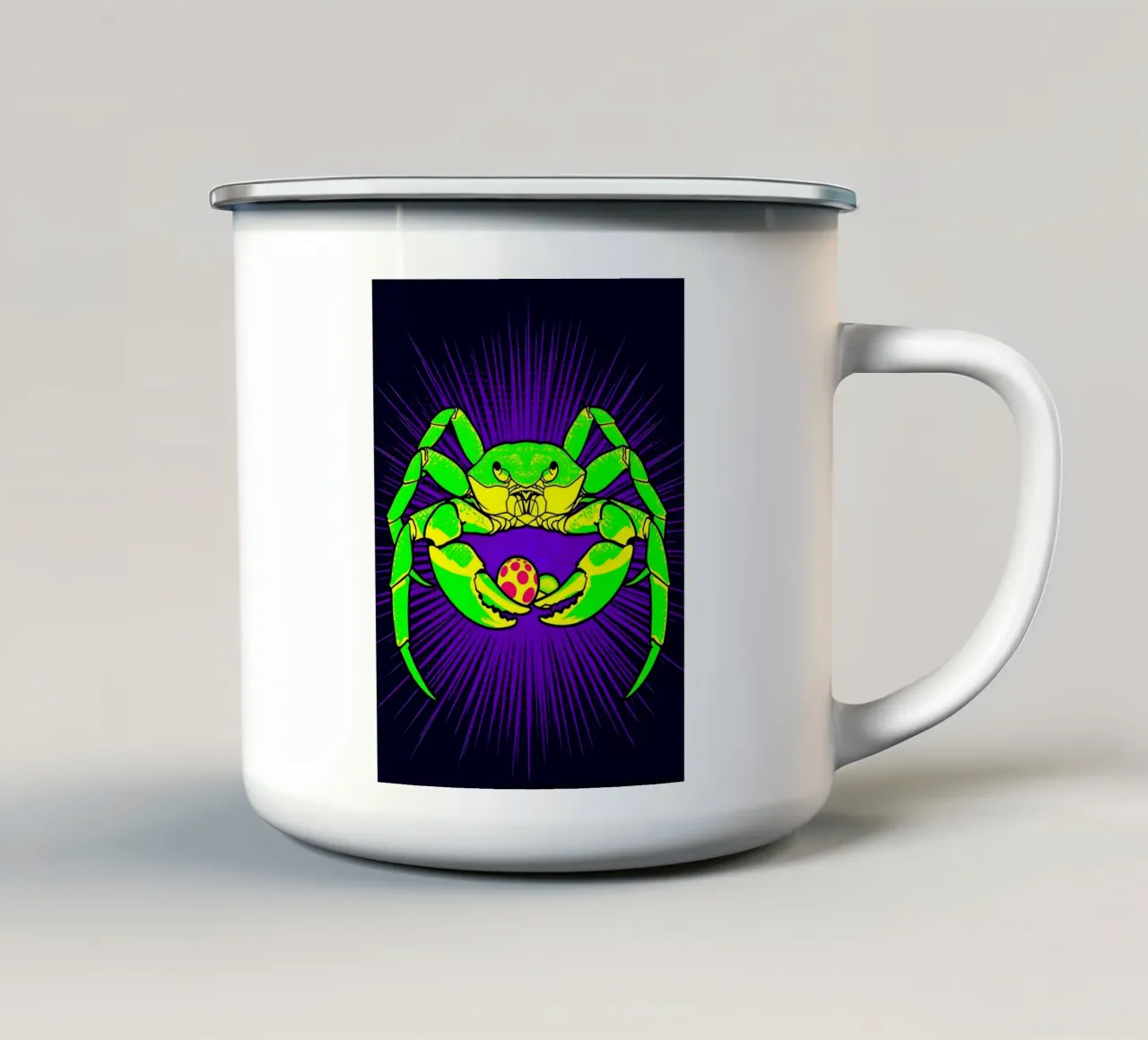 Granchio - Pop Art tazza in smalto da ColorCrash Gallery