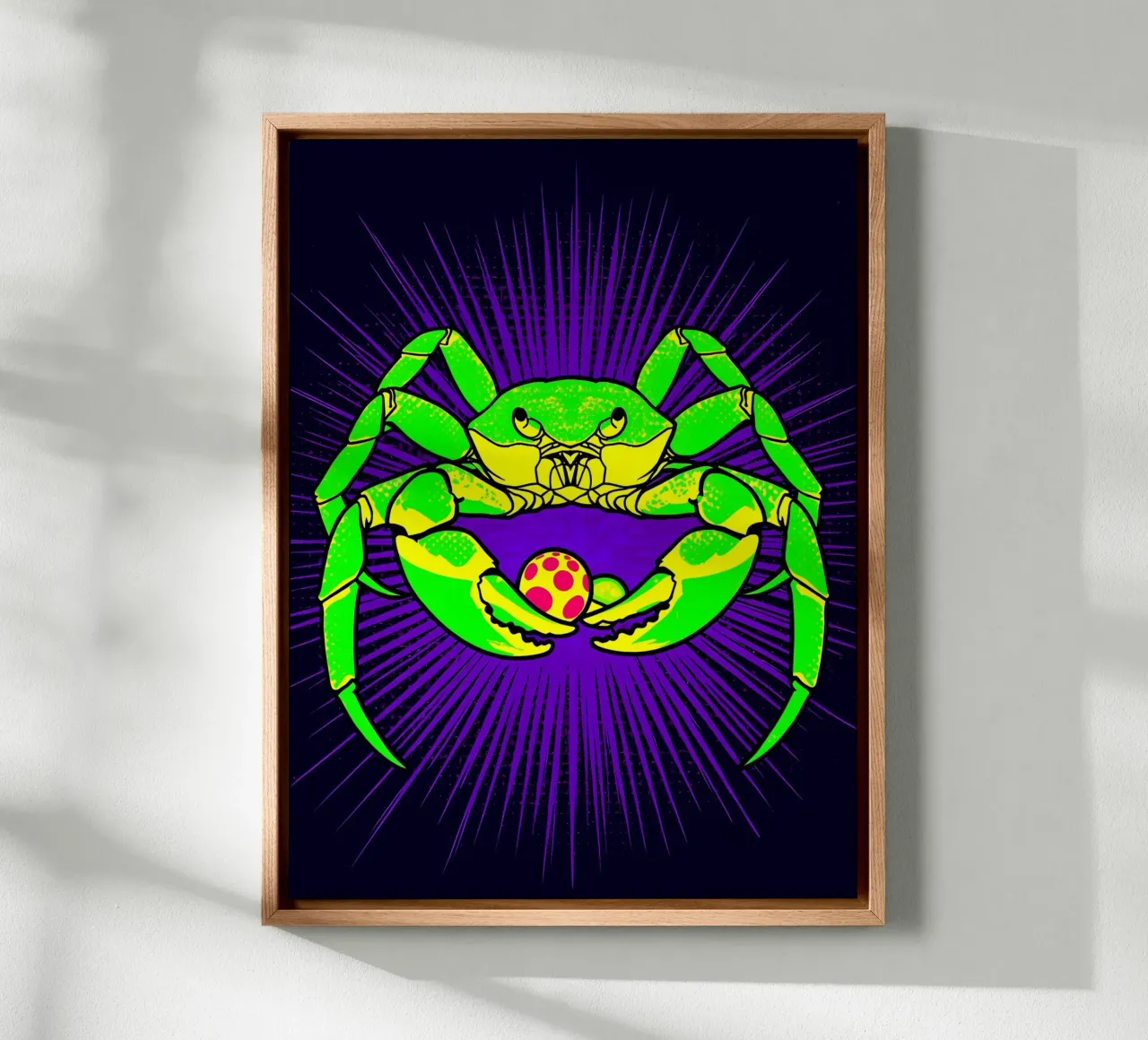 Granchio - Pop Art tela con Cornice a cassetta da ColorCrash Gallery