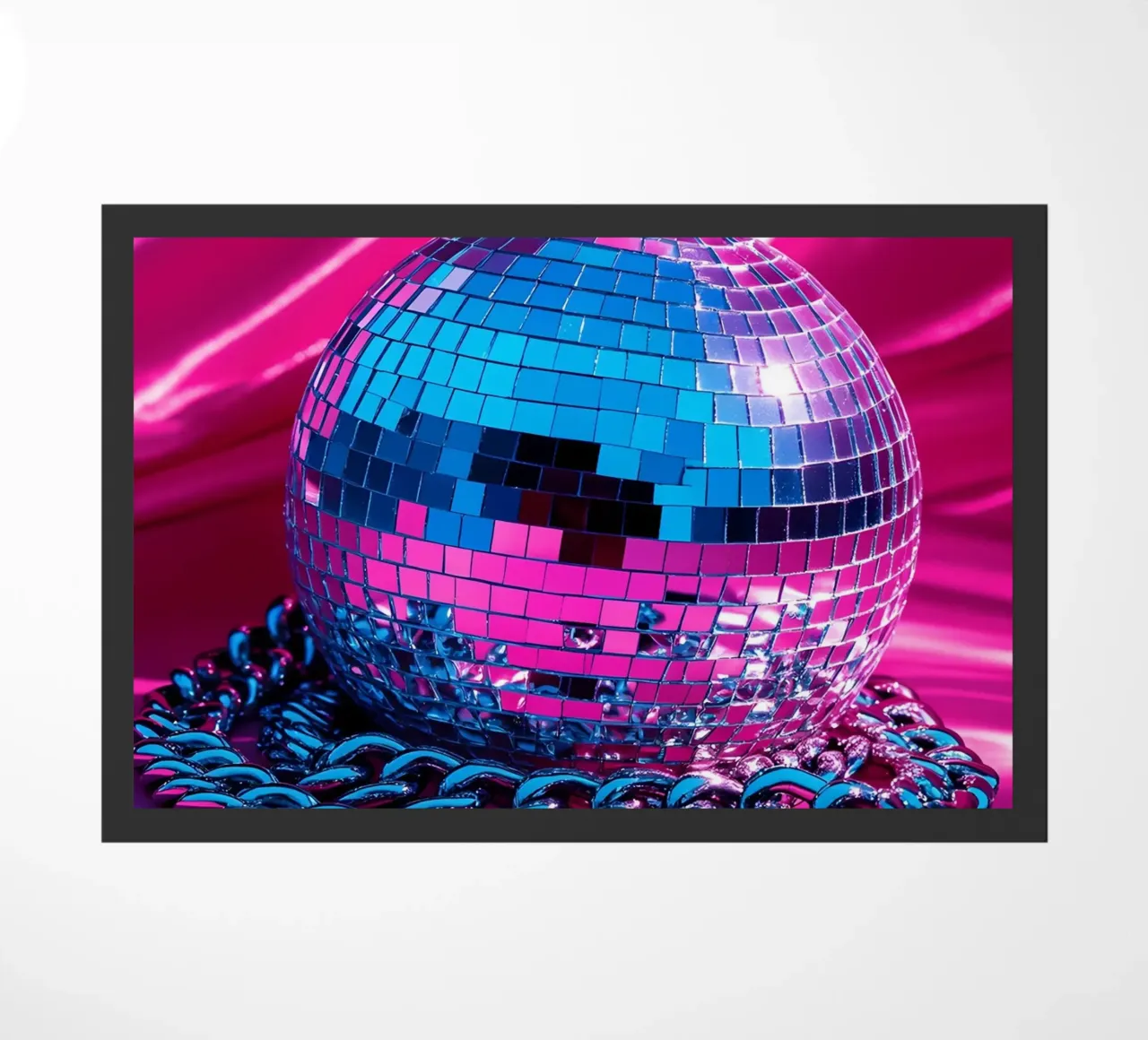 Chained Disco Ball - Pop Art doormat by ColorCrash Gallery